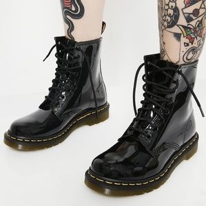 Dr. Martens 1460W Black Patent Leather Boots